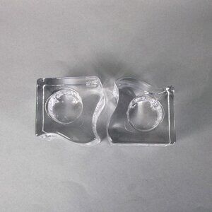 Orrefors Ice Cube Crystal Interlocking Votive Or Tealight Candle Holder